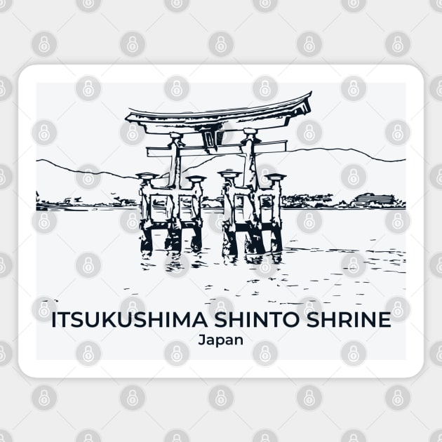 Itsukushima Shinto Shrine - Japan Magnet by Lakeric